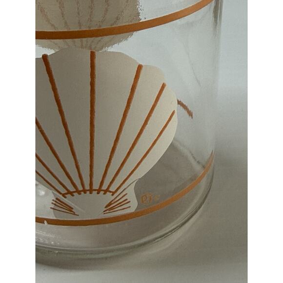 Brockway Glass Co Jars X 2 Cannisters Seashells Plastic Lid Retro 1980s Vtg - Picture 9 of 9